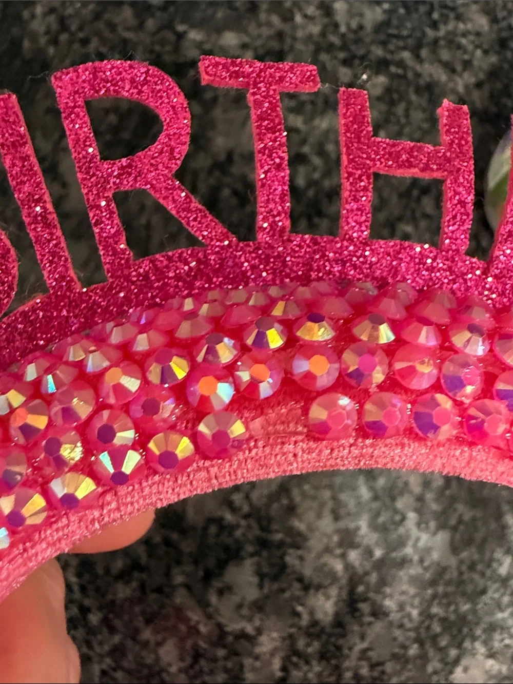 Hand made Sparkle Pink Glitter Rhinestone 